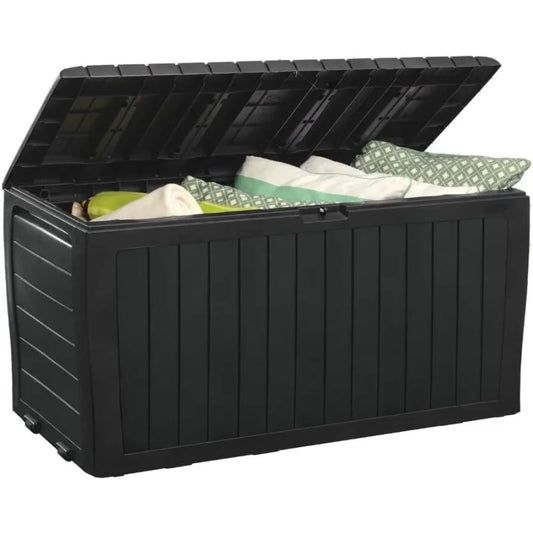 71 Gallon Resin Deck Box - Patio Storage for Cushions & More