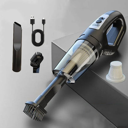 Powerful 120W Car Vacuum Cleaner - Cordless & USB Charging